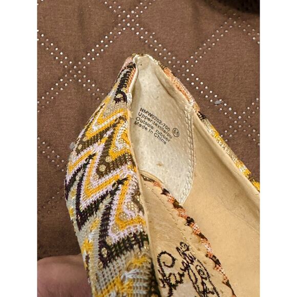 Naughty Monkey Women's Platform Heels w. Embroidered Exterior, Snakeskin - 6 - Picture 9 of 12